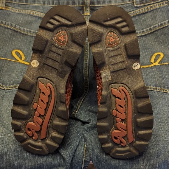 🤎🔶💥⭐Women's Ariat Fatbaby jeweled Western leather Boots size 6.5B🤎🔶💥⭐ - Picture 11 of 12